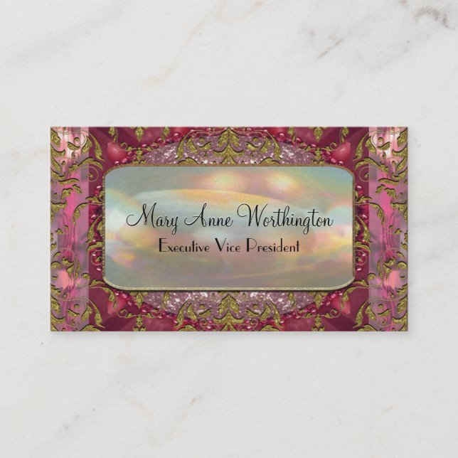 Delancey Petal Elegant  Professional Business Card (Front)