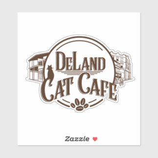 DeLand Cat Cafe LOGO large sticker
