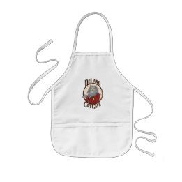 DeLand Cat Cafe's Henry DeCat in a red suit Logo Kids Apron