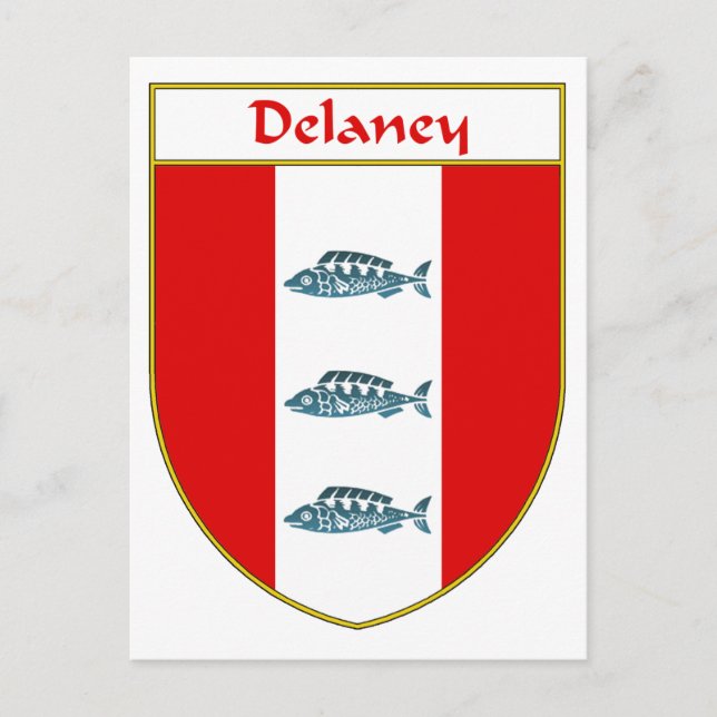 Delaney Coat of Arms/Family Crest Postcard (Front)