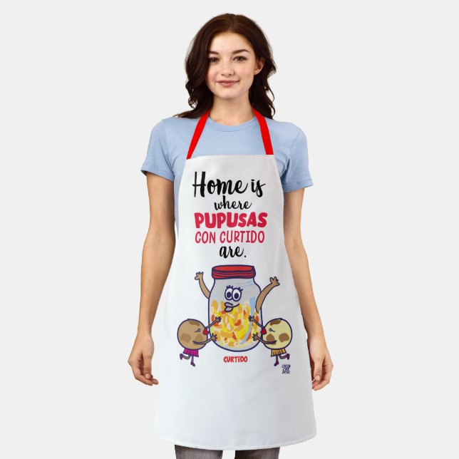 Delantal El Salvador y Pupusas Apron (Worn)