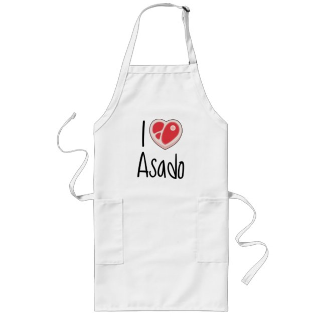 Delantal I love Asado Long Apron (Front)