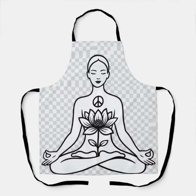 Delantal Paz Interior, Yoga y Meditación  Apron (Front)