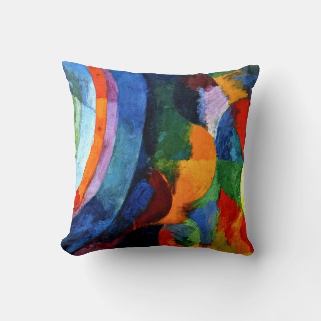 Delaunay - Circular Forms, Sun, Moon, Cushion (Front)