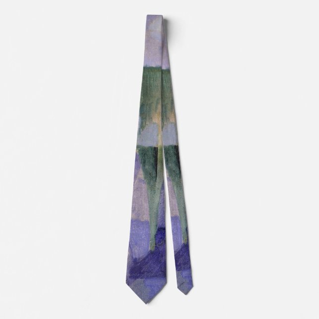 Delaunay Claasic Abstract Art Painting Blue Green Tie (Front)