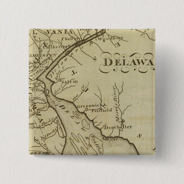 Delaware 15 Cm Square Badge (Front)
