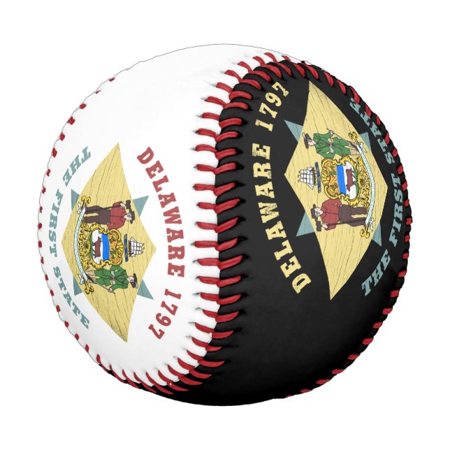 DELAWARE 1797 THE FIRST STATE FLAG BASEBALL (Angled)