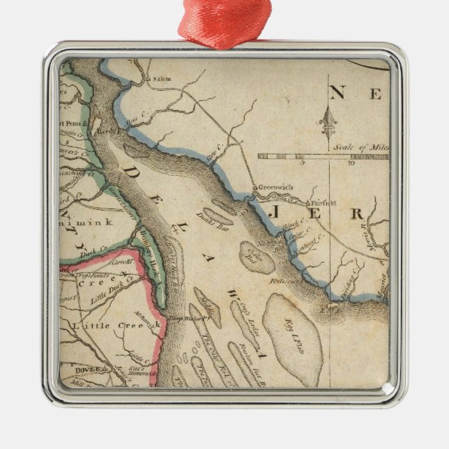 Delaware 5 metal tree decoration (Front)