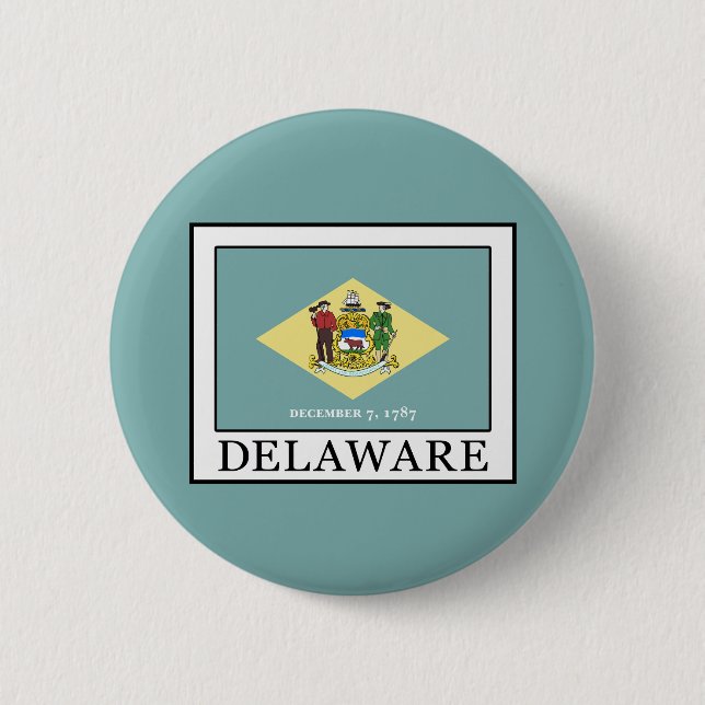 Delaware 6 Cm Round Badge (Front)