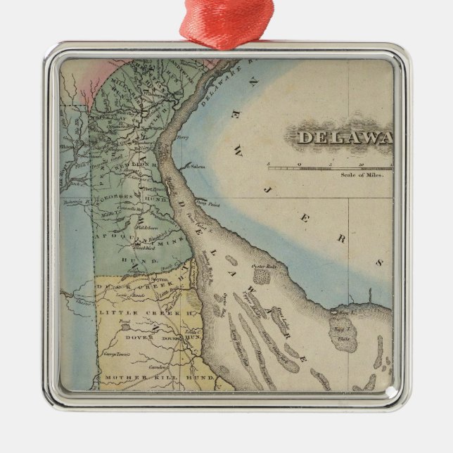 Delaware 6 metal tree decoration (Front)