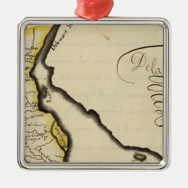 Delaware 7 metal tree decoration (Front)