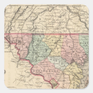 Delaware and Maryland Square Sticker