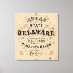 Delaware Atlas Canvas Print