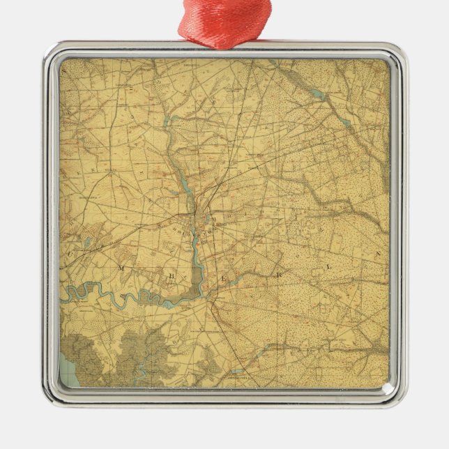 Delaware Bay, New Jersey Metal Tree Decoration (Front)