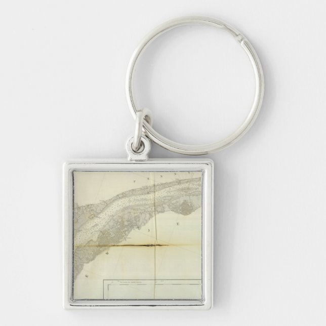 Delaware Bay, River 3 Key Ring (Front)