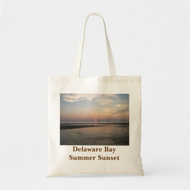 Delaware Bay Summer Sunset Tote Bag (Front)