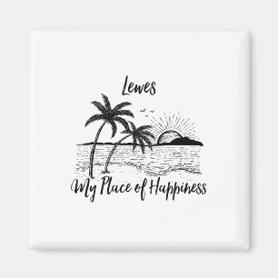 Delaware Beach My Place Of Happiness - Lewes  Magnet