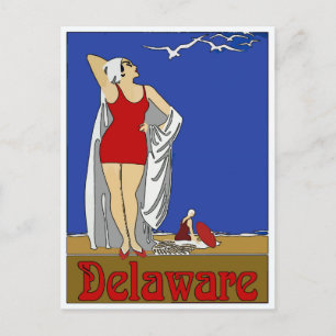 Delaware Beaches, add text Postcard