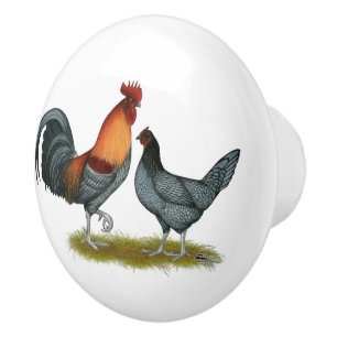 Delaware Blue Hen Ceramic Knob