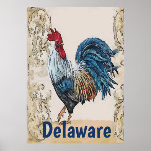 Delaware,Blue Hens, Edit Text Poster