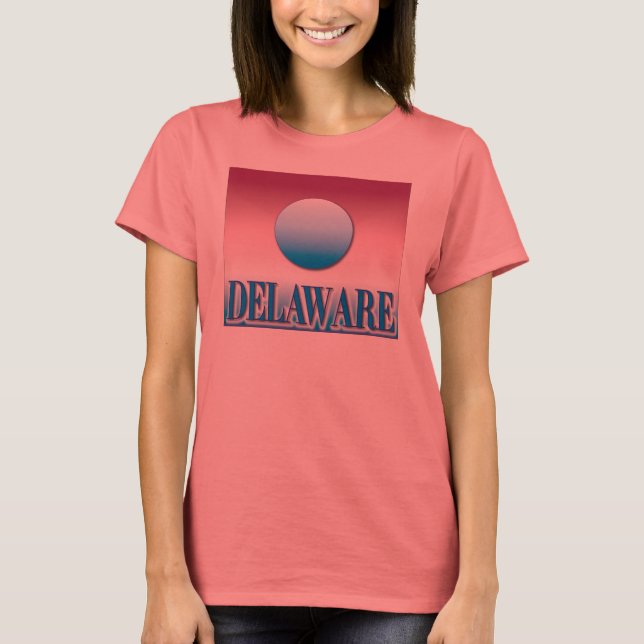Delaware Blue Sunset Airbrush T-Shirt (Front)