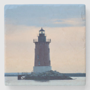 Delaware Breakwater Lighthouse Cape Henlopen  Stone Coaster