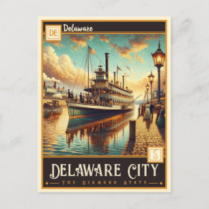 Delaware City, Delaware Vintage Postcard