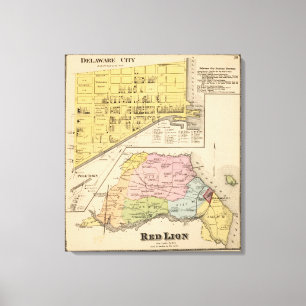 Delaware City, Red Lion Canvas Print