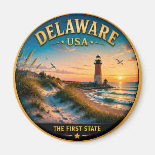 Delaware Coastal Heritage State Travel Keepsake Magnet
