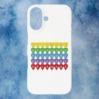 Delaware Colourful Hearts iPhone 16 Case