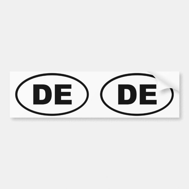 Delaware DE oval Bumper Sticker (Front)