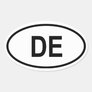 Delaware "DE" Oval Sticker