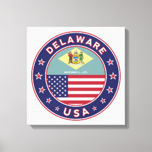 Delaware, Delaware t-shirt, Delaware sticker Canvas Print