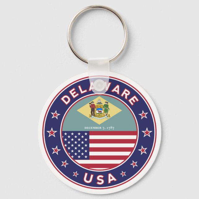 Delaware, Delaware t-shirt, Delaware sticker Key Ring (Front)