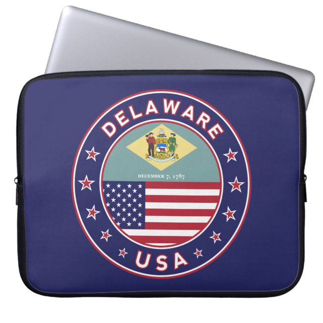 Delaware, Delaware t-shirt, Delaware sticker Laptop Sleeve (Front)
