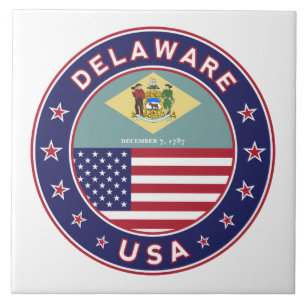 Delaware, Delaware t-shirt, Delaware sticker Tile