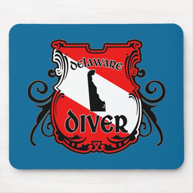 Delaware Diver Mouse Mat (Front)