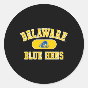 Delaware Fightin' Blue Hens Varsity Team Color Classic Round Sticker