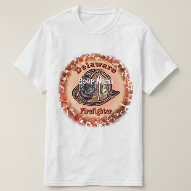 Delaware Firefighter T-Shirt (Design Front)