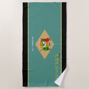 Delaware flag beach towel