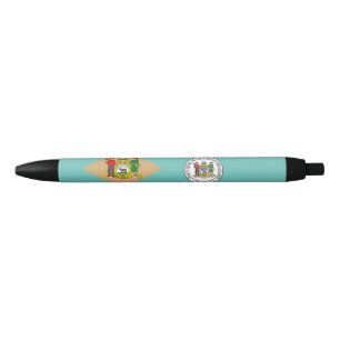 Delaware flag black ink pen