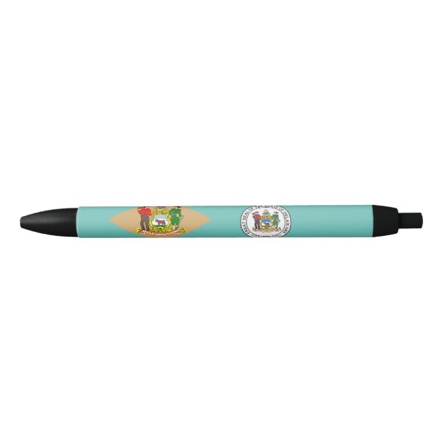 Delaware flag black ink pen (Front)