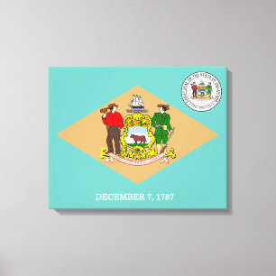 Delaware flag canvas print