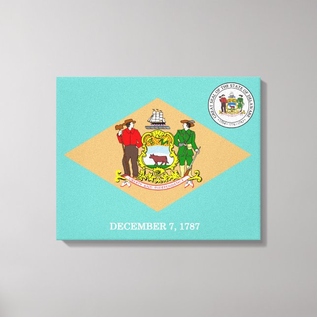 Delaware flag canvas print (Front)