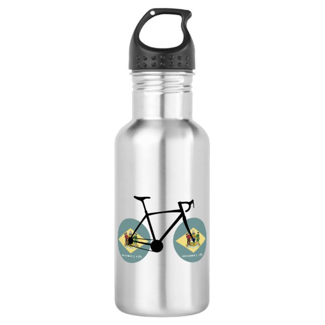 Delaware Flag Cycling 532 Ml Water Bottle (Front)