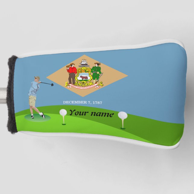 delaware flag golf head cover (Front)