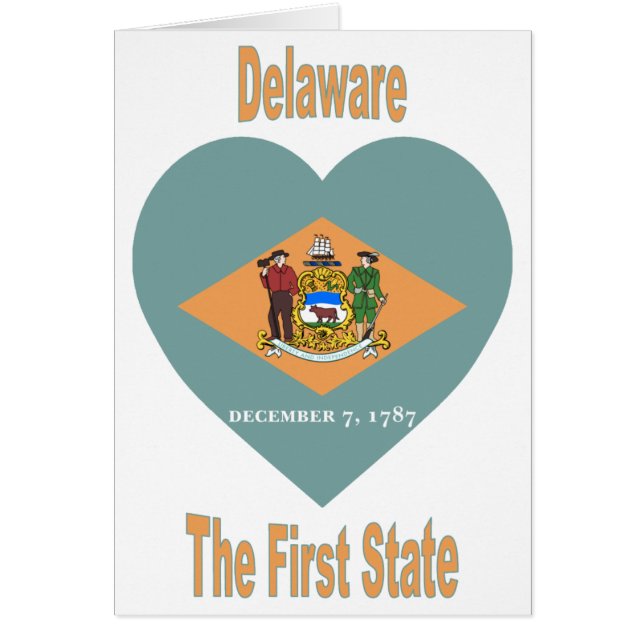 Delaware Flag Heart (Front)
