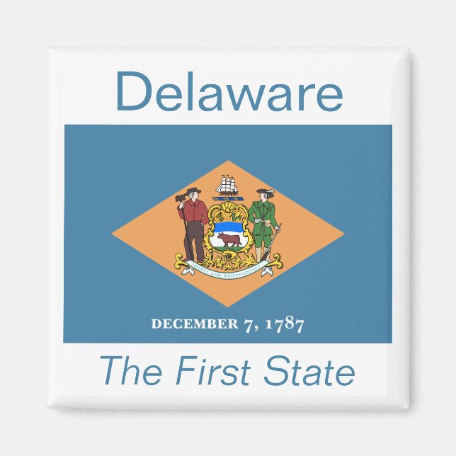 Delaware Flag Magnet (Front)