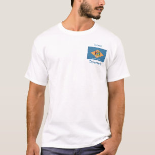 Delaware Flag Map City T-Shirt