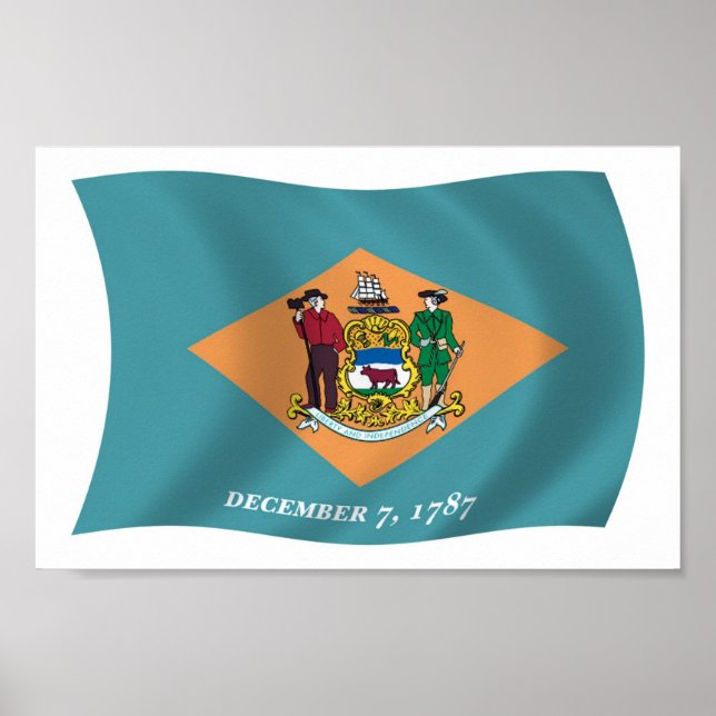 Delaware Flag Poster Print (Front)